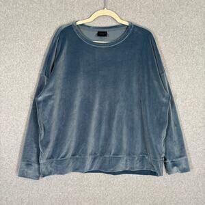 32 Degrees Heat Sweatshirt XXL Blue Velour Soft Lounge Comfy Athletic Activewear